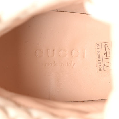 Gucci Calfskin GG Supreme Monogram Nappa Quilted Lace Up Ankle Boots 35.5 Mystic White Beige 7 of 9