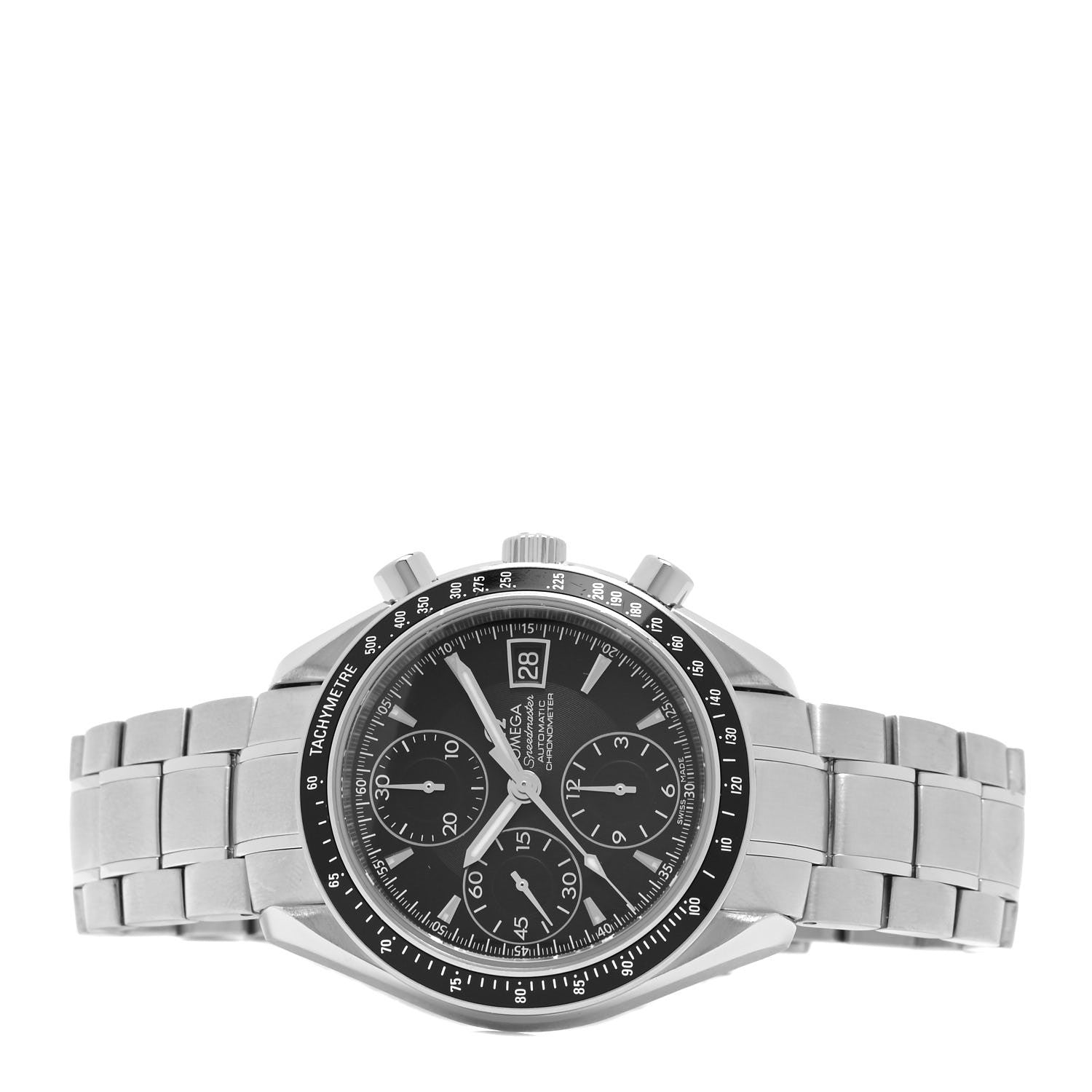 Omega Stainless Steel 40mm Speedmaster Date Automatic Watch Black 3210.50 2 of 5