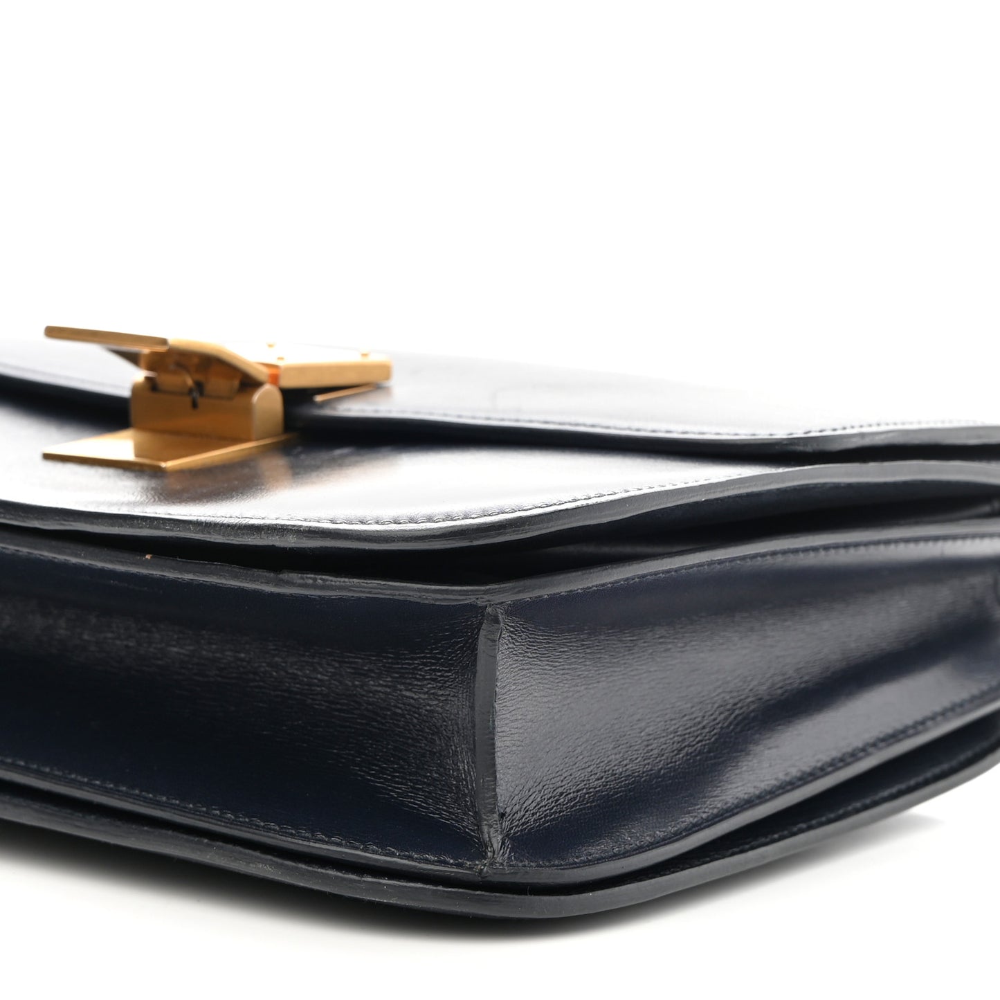 Box Calfskin Medium Classic Box Flap Bag Navy