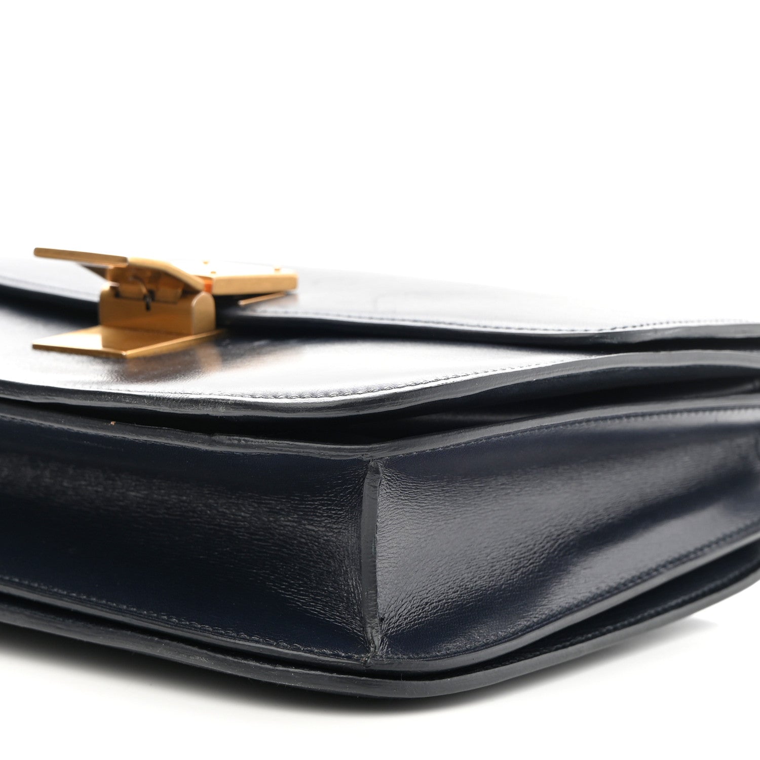 Celine Box Calfskin Medium Classic Box Flap Bag Navy 8 of 9