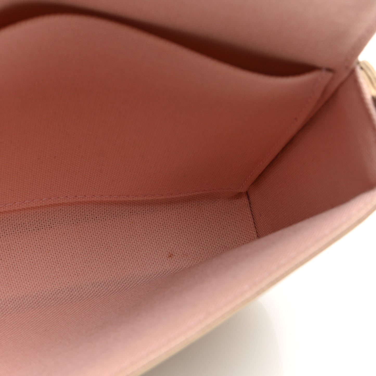Damier Azur Pochette Felicie Chain Wallet Rose Ballerine