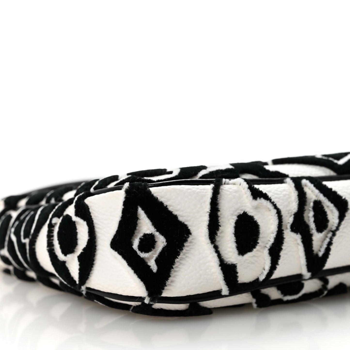 X UF Tufted Monogram Pochette Accessories White Black