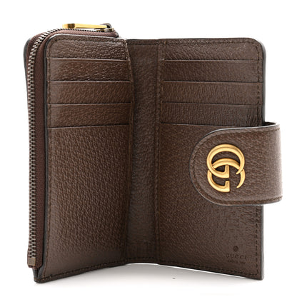 Gucci GG Supreme Monogram Textured Dollar Calfskin Web Ophidia Overlay Zip Around Card Case Wallet Beige Ebony New Acero 5 of 9