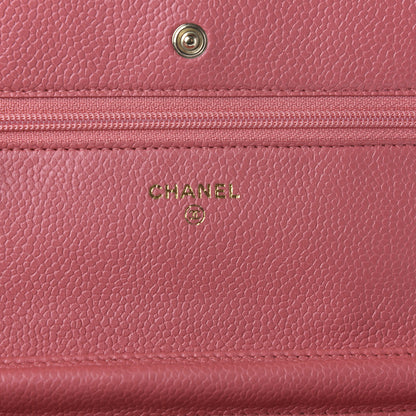 Chanel Caviar Quilted Wallet On Chain WOC Pink 8 of 12