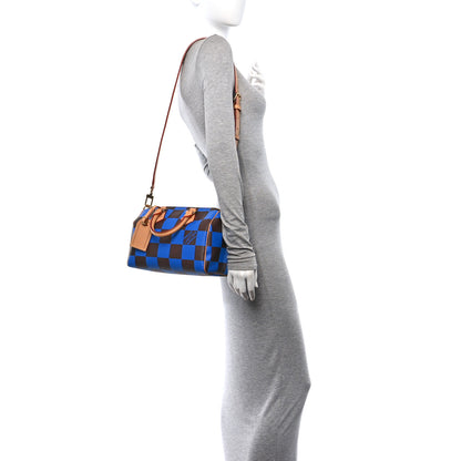 Louis Vuitton Damier Pop Speedy Bandouliere 25 Blue 2 of 11