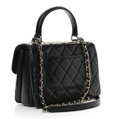 Chanel Lambskin Quilted Small Trendy CC Dual Handle Flap Bag Black 3 of 11