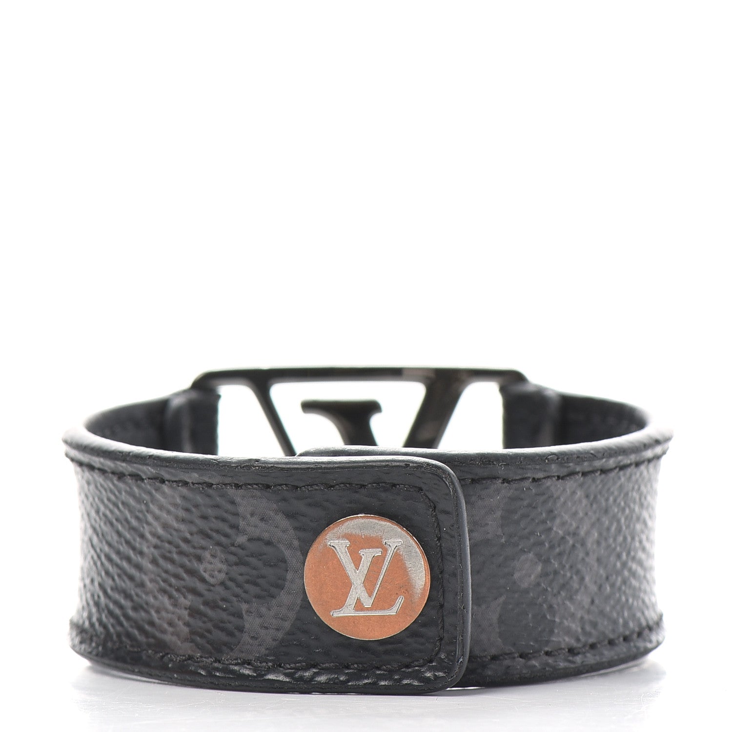 Louis Vuitton Monogram Eclipse Hockenheim Bracelet 19 3 of 4