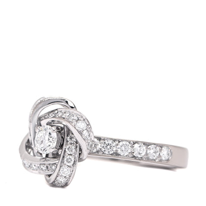 Boucheron 18K White Gold Diamond Pivoine Ring 50 5.25 4 of 8