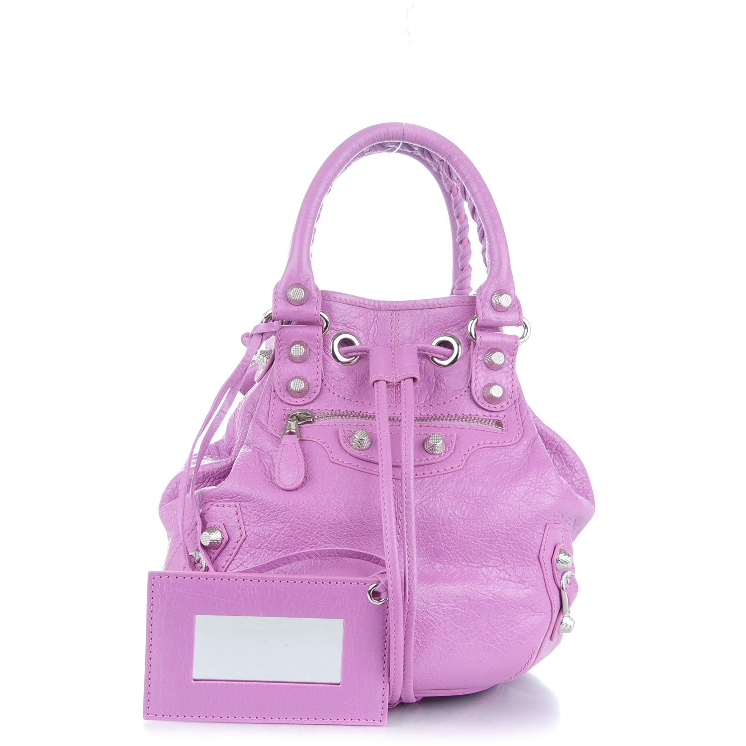 Balenciaga Agneau Giant 12 Silver Hardware Mini Pompon Rose Berlingot 1 of 7