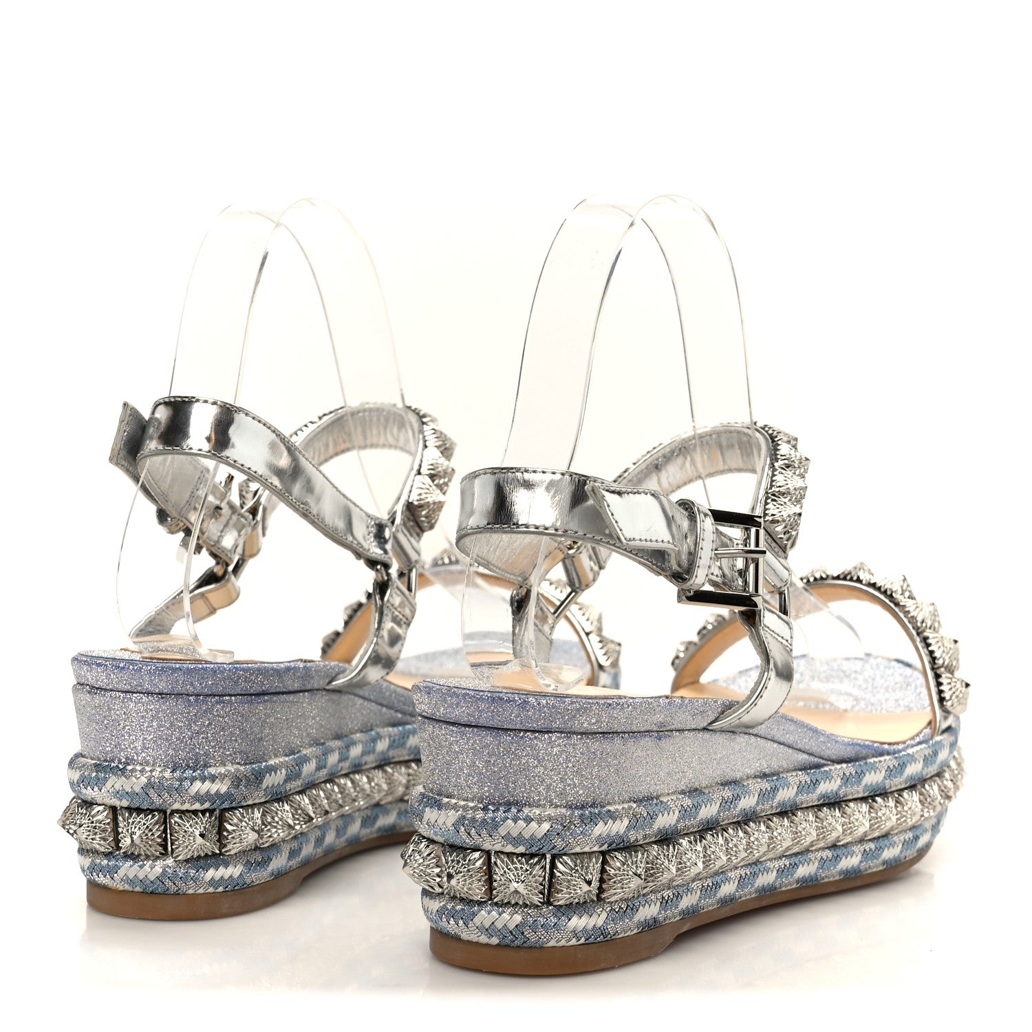 Christian Louboutin Glitter Pira Ryad 60 Platform Sandals 39