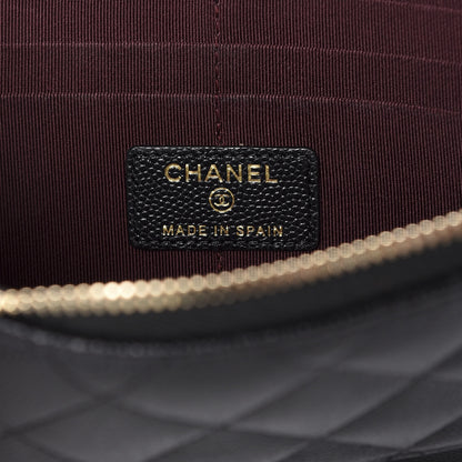 Chanel Caviar Quilted Classic Pouch With Handle Black 6 of 8