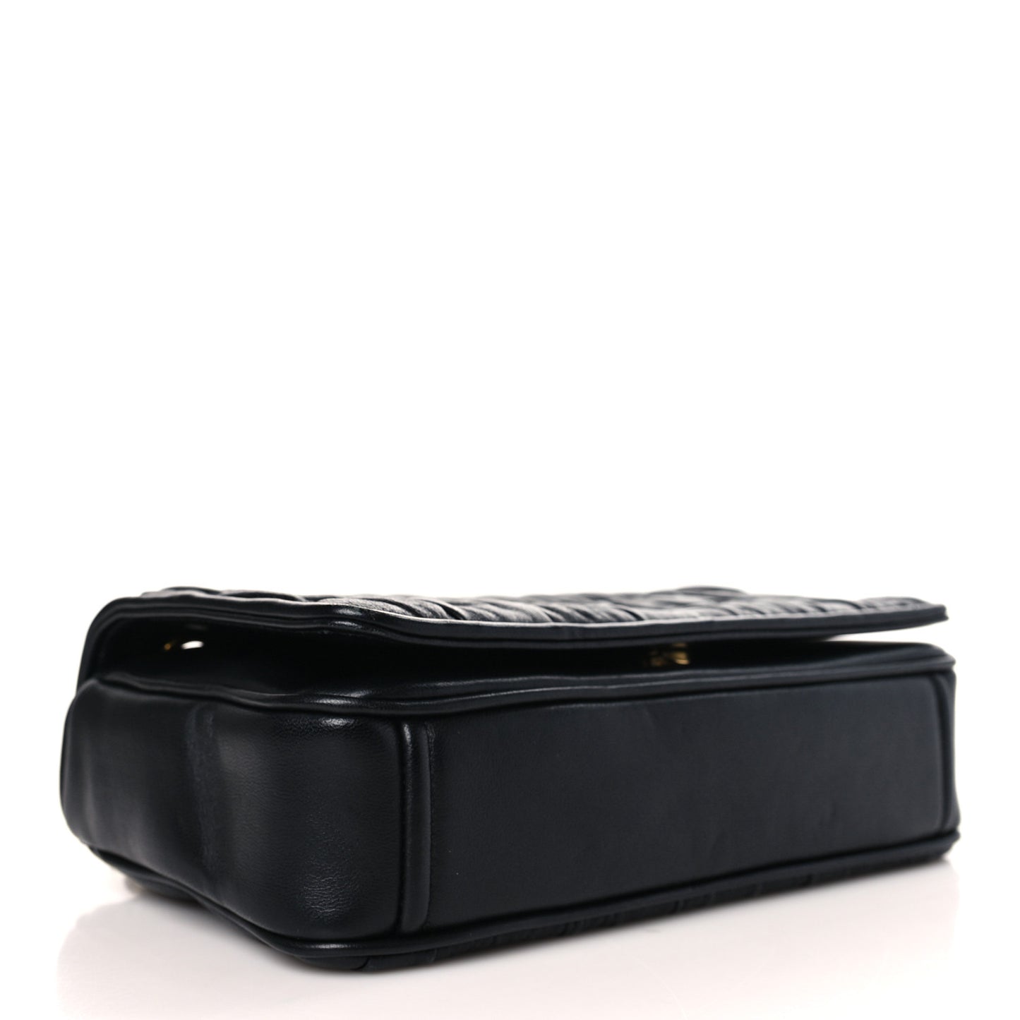 Nappa Gaufre Flap Black