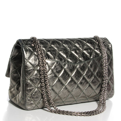 Chanel Metallic Aged Calfskin Quilted 2.55 Reissue 227 Flap Silver 3 of 7