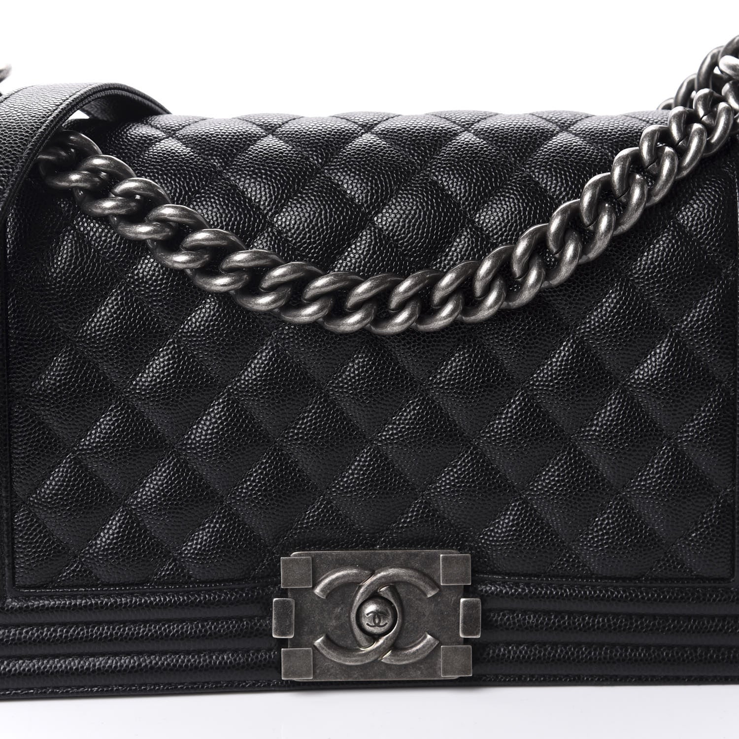 Chanel Caviar Quilted Medium Boy Flap Black 9 of 9