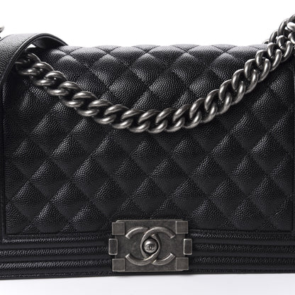 Chanel Caviar Quilted Medium Boy Flap Black 9 of 9