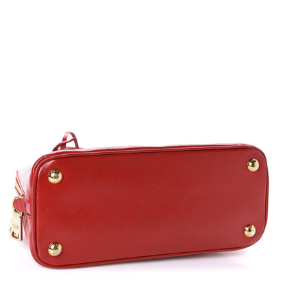 Prada Saffiano Vernice Mini Promenade Tote Rosso 5 of 20