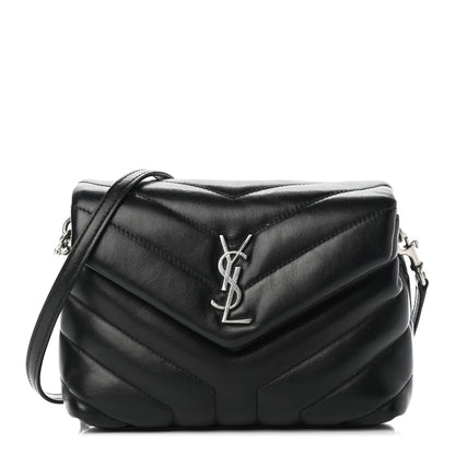 Saint Laurent Calfskin Y Quilted Monogram Toy Loulou Crossbody Bag Black 1 of 5