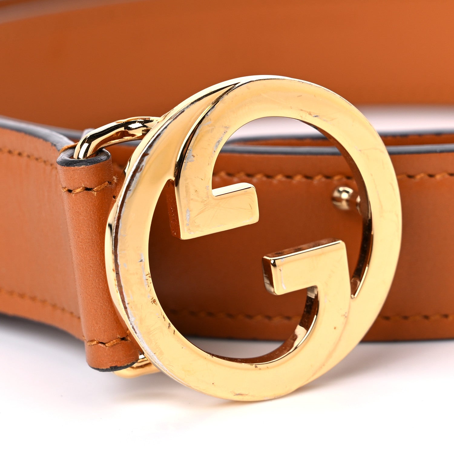 Gucci Ciny Lux Calfskin Blondie 30mm Belt 100 40 Blondie Cognac 3 of 5