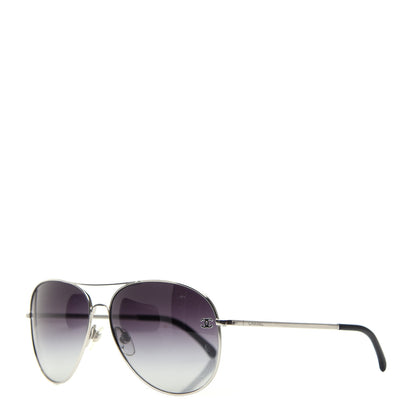 Chanel CC Aviator Sunglasses 4189TQ Black 1 of 7