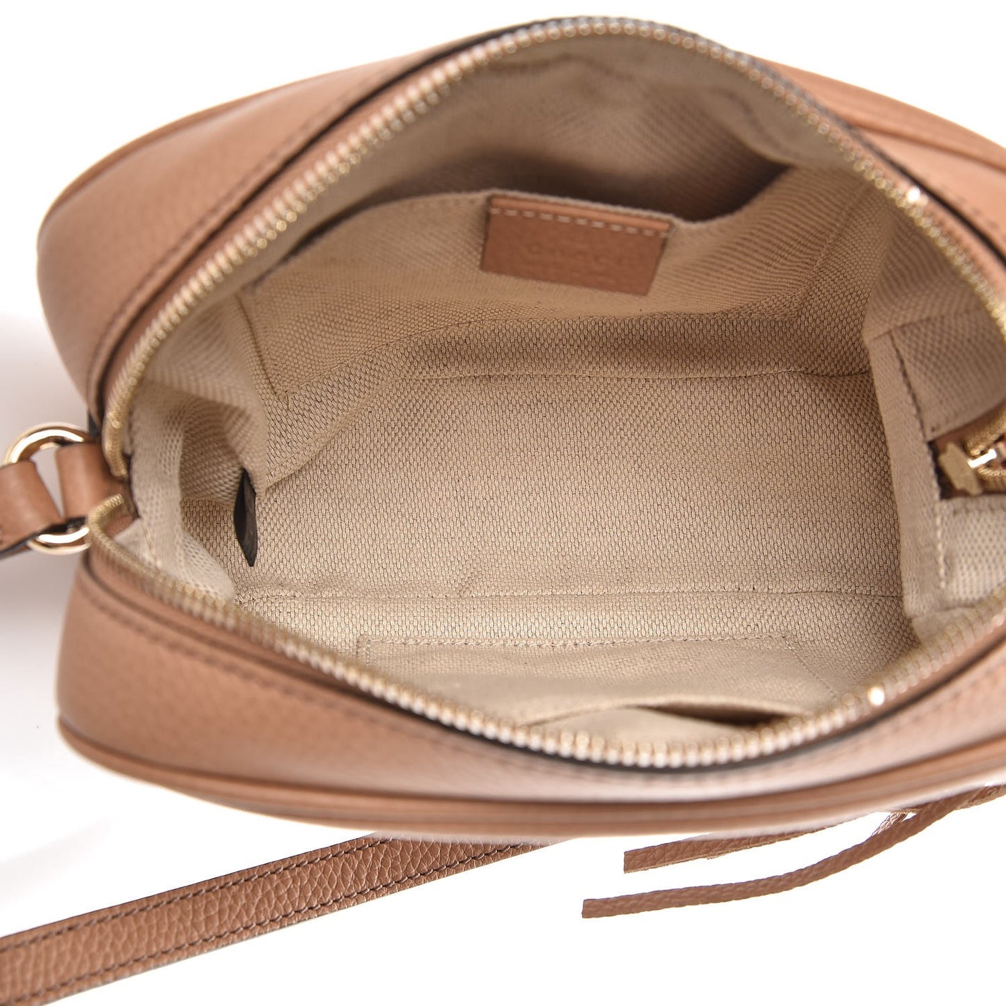 Pebbled Calfskin Small Soho Disco Bag Camelia