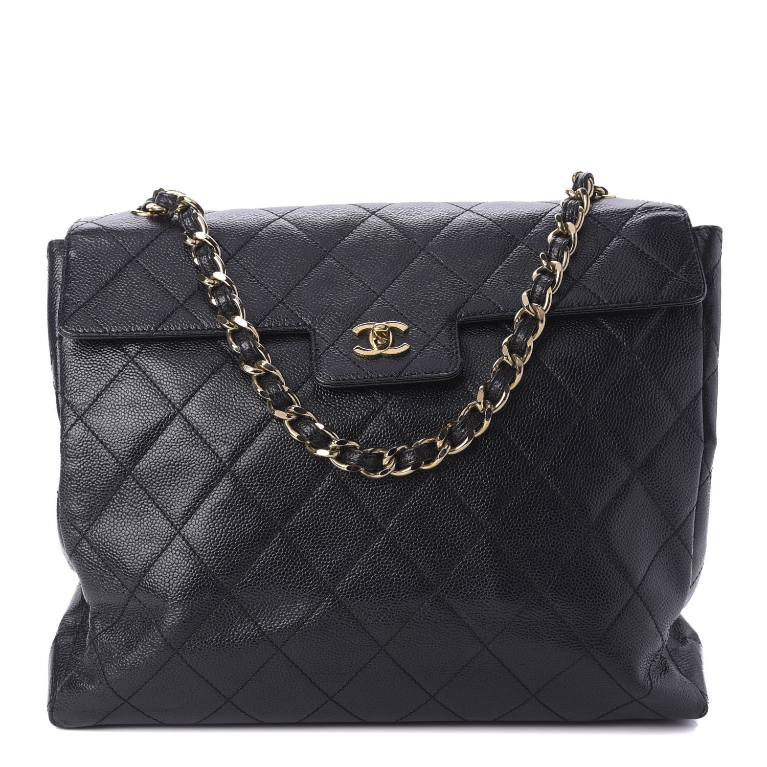 Chanel Caviar Quilted Single Flap Black 1 of 14