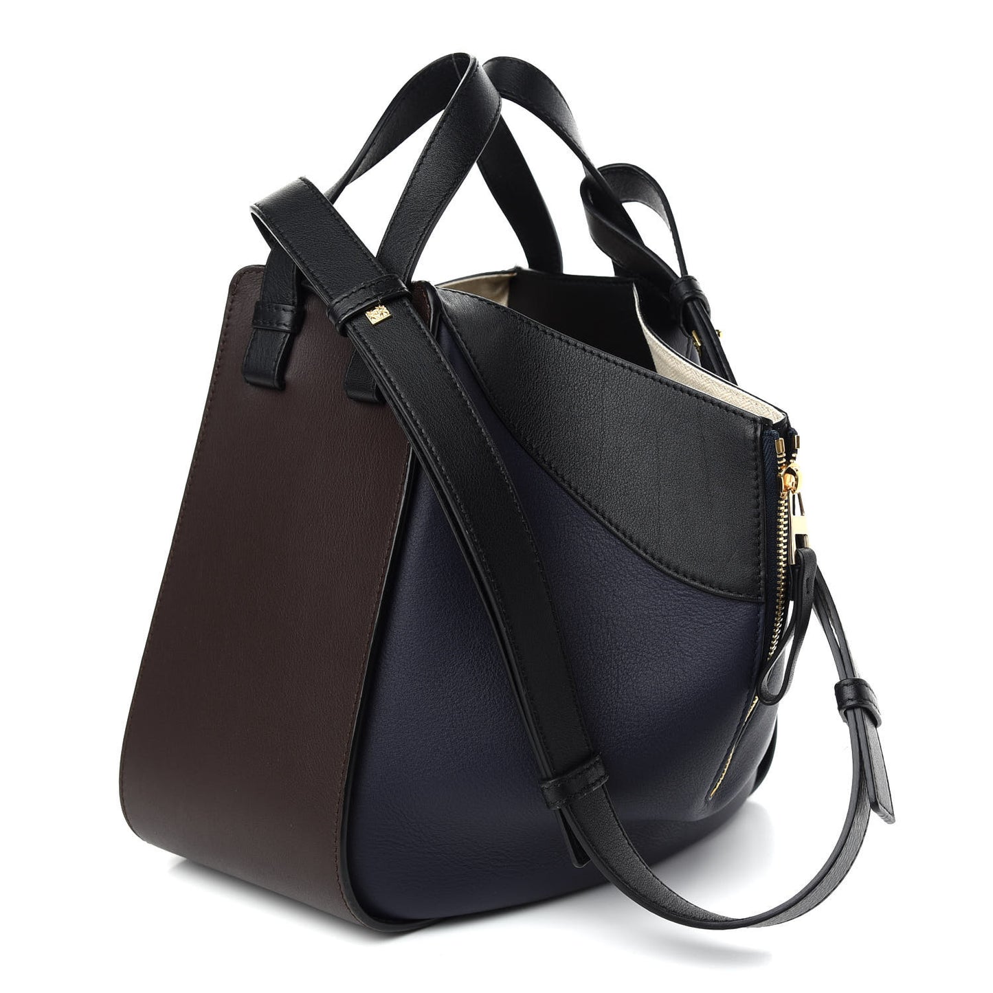 Calfskin Small Hammock Shoulder Bag Marine Oxblood Black