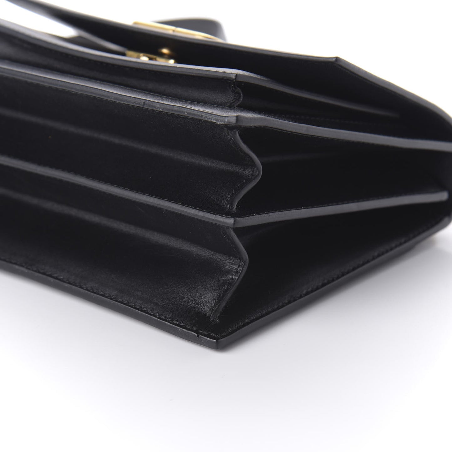 Box Calfskin S Sharp Chain Shoulder Bag Black
