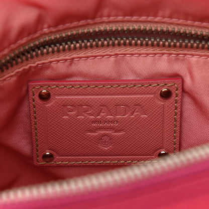 Prada Tessuto Nylon Saffiano Messenger Bag Ibisco 6 of 16