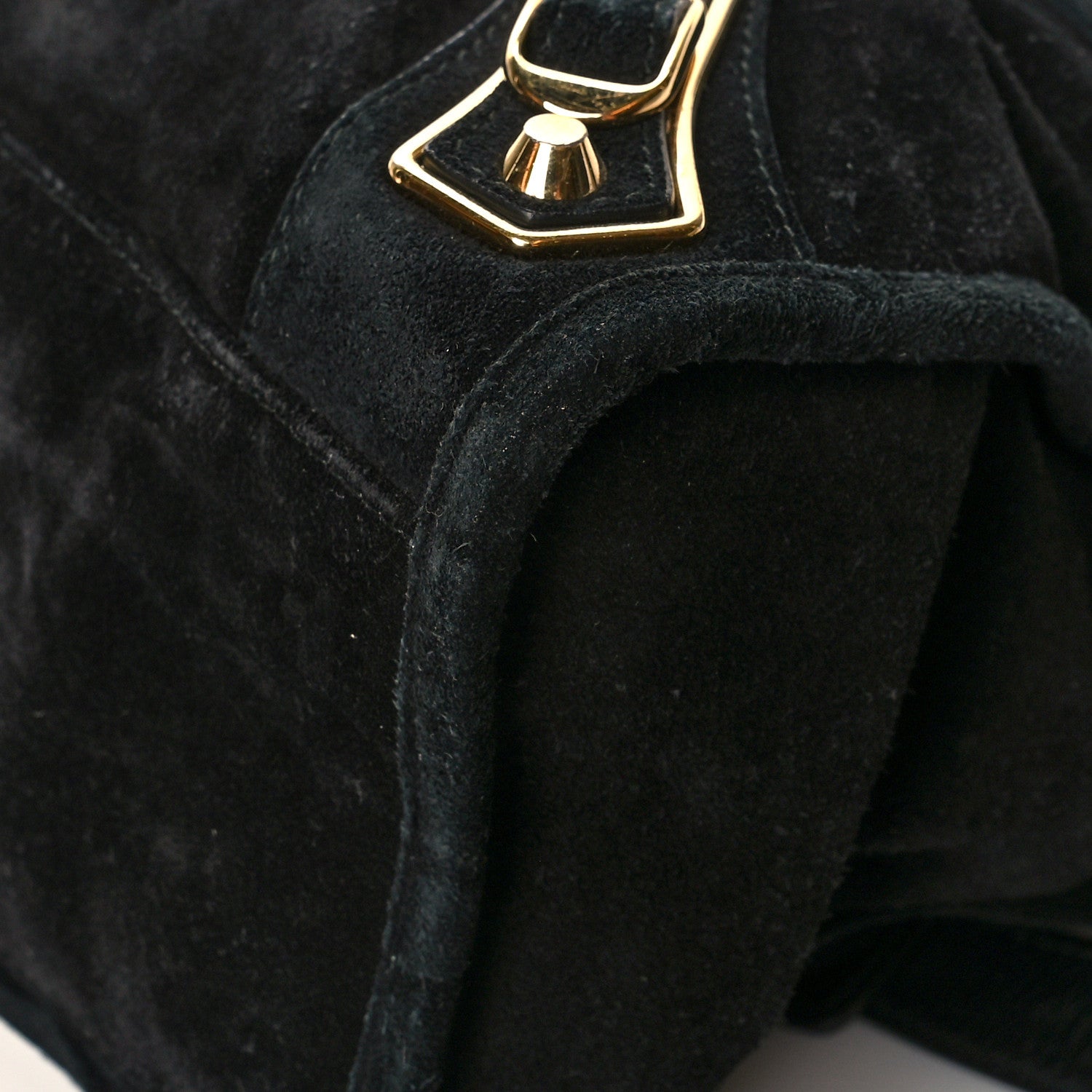 Balenciaga Baby Daim Gold Metallic Edge Hardware City Black 8 of 16