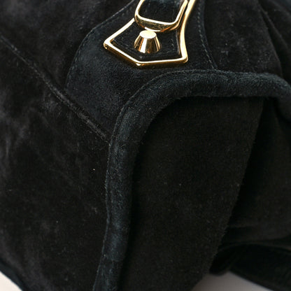 Balenciaga Baby Daim Gold Metallic Edge Hardware City Black 8 of 16