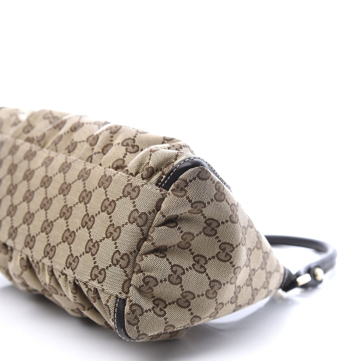 Monogram Medium D Gold Ring Hobo Dark Brown
