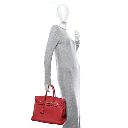 Hermes Taurillon Clemence Birkin 35 Bougainvillea 2 of 14
