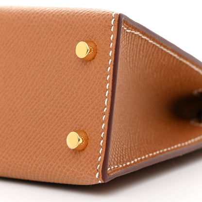 Hermes Epsom Mini Kelly Sellier 20 Gold 10 of 11