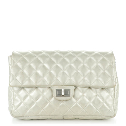 Chanel Metallic Calfskin Quilted 2.55 Reissue Clutch Silver 1 of 7