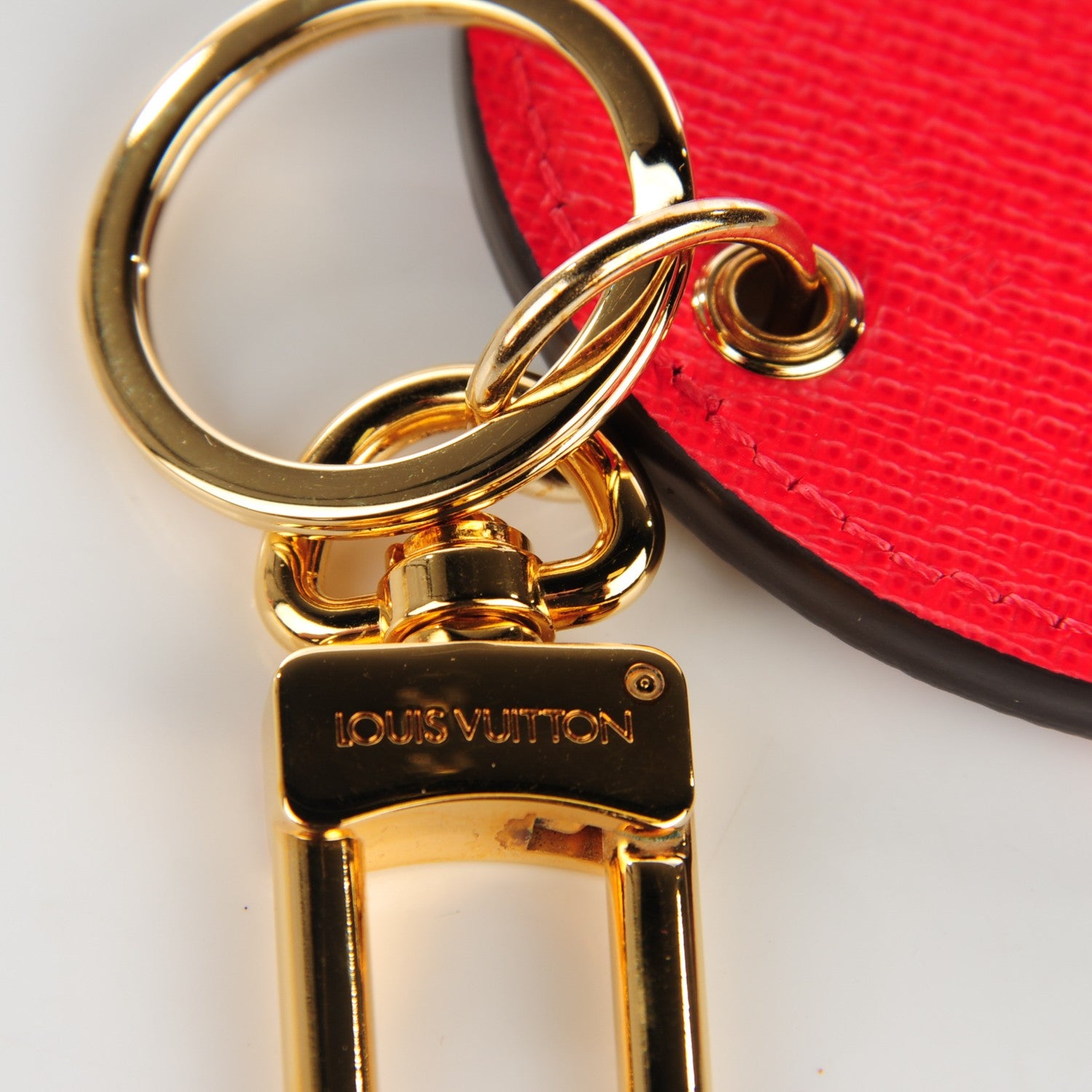 Louis Vuitton Monogram Kusama Pumpkin Dots Key Holder Red 3 of 7