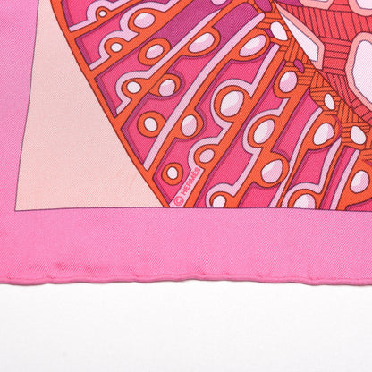 Hermes Silk Twill Grands Fonds Pocket Square Scarf 3 of 4