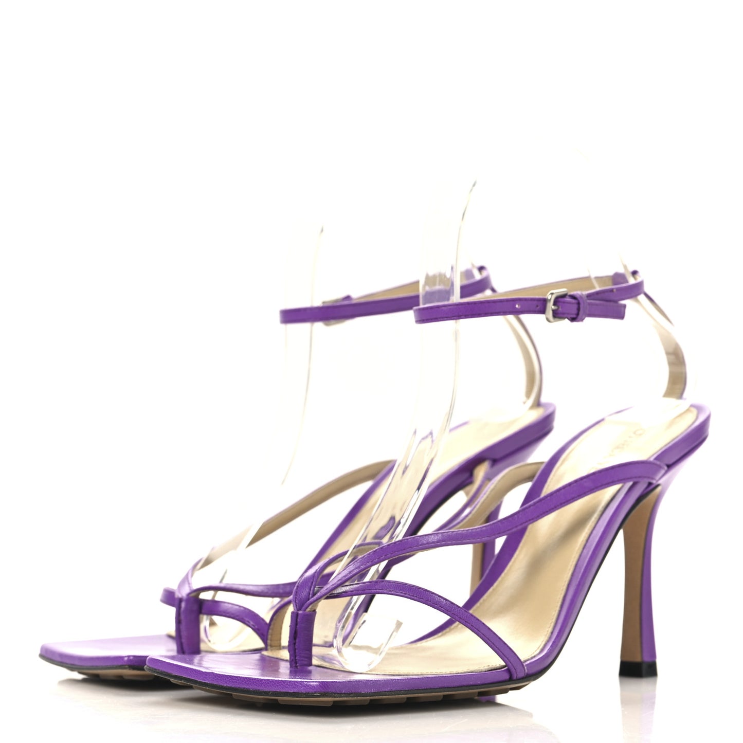 Lambskin Studded Stretch Multi Strap 90mm Sandals 39 Clematis 39 Clematis