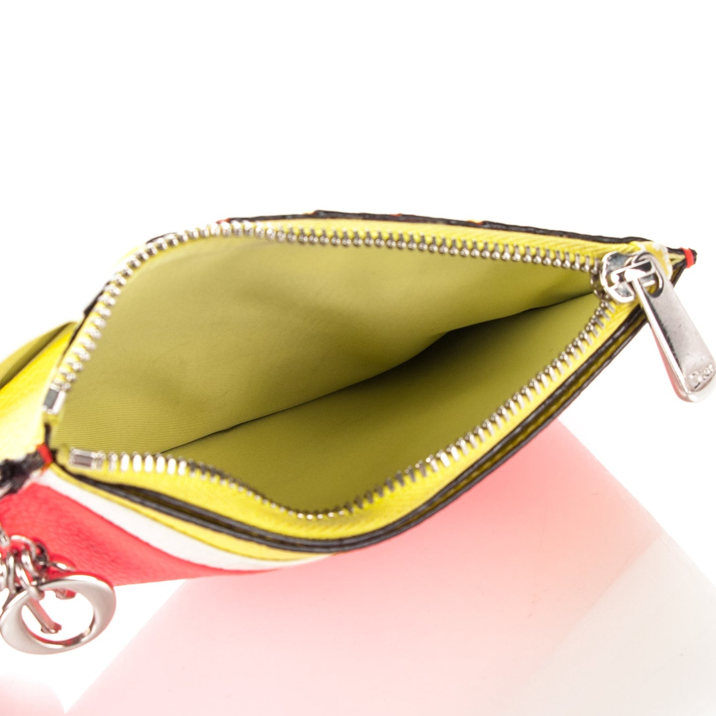 Bullcalf Tri-Color Diorissimo Card Holder Vert Acide
