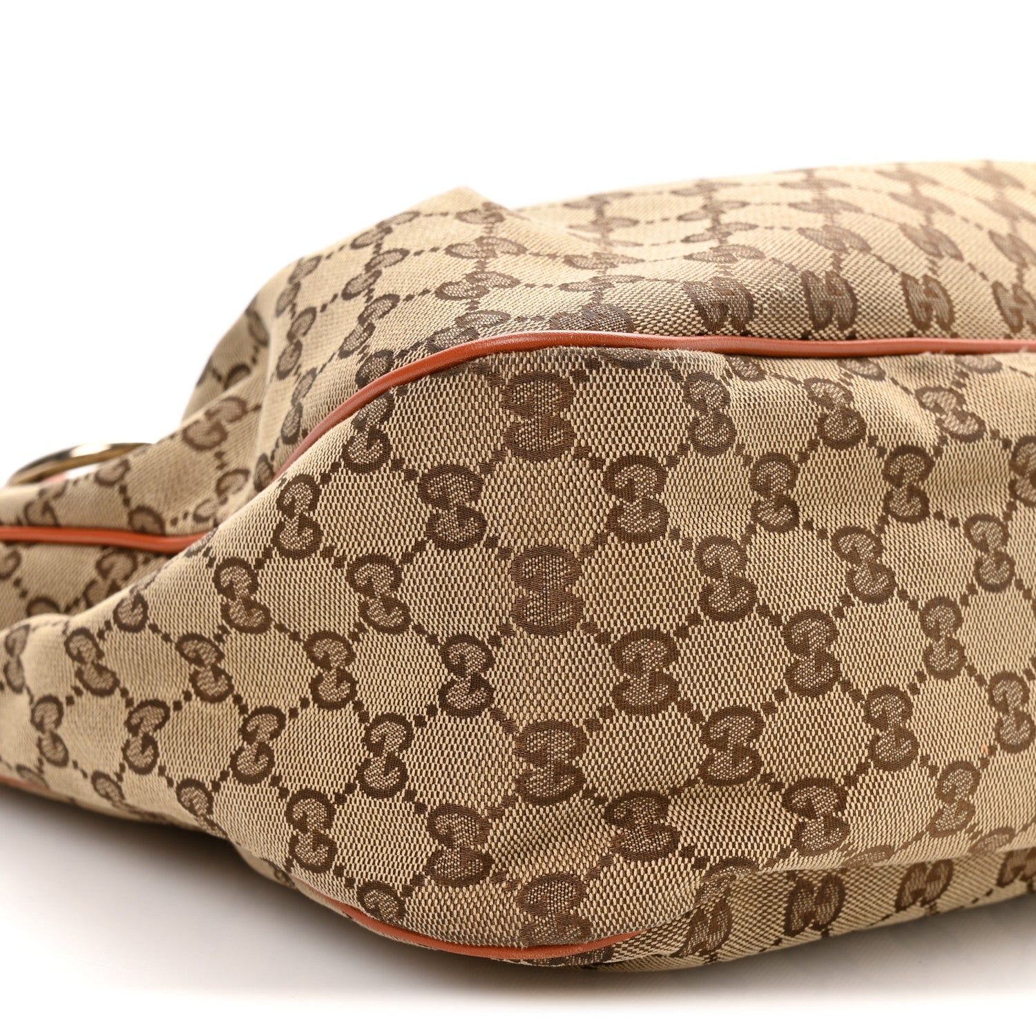 Gucci Monogram Medium Sukey Top Handle Tote Beige Orange 8 of 9