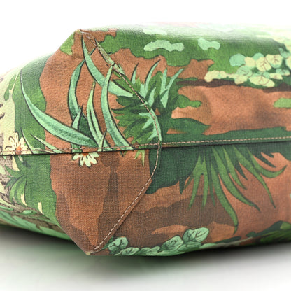 Gucci GG Supreme Monogram Tian Medium Shopping Tote Beige Multicolor Red 9 of 11