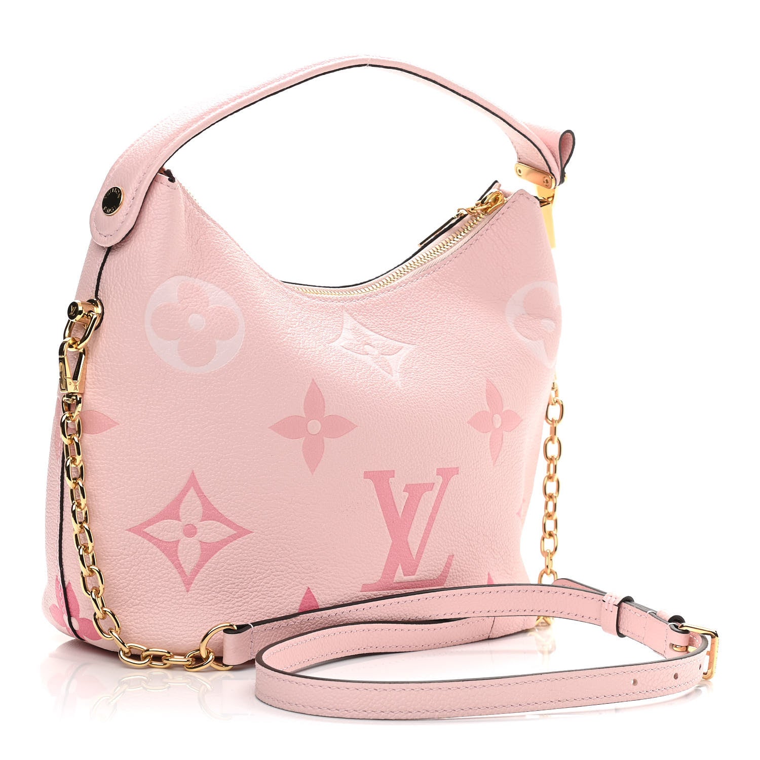 Louis Vuitton Empreinte Monogram Giant By The Pool Marshmallow Hobo PM Bouton De Rose 3 of 10