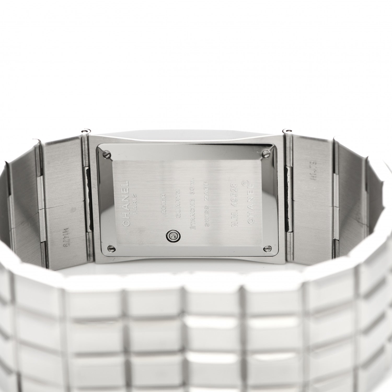 Chanel Stainless Steel Diamond 24mm Chocolat Digital Quartz Watch 4 of 7