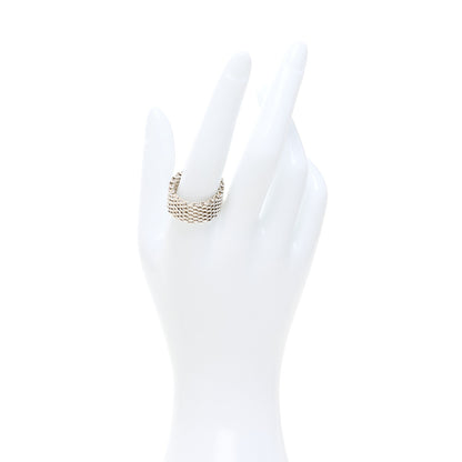 Tiffany Sterling Silver Somerset Mesh Ring 63 10.25 2 of 4