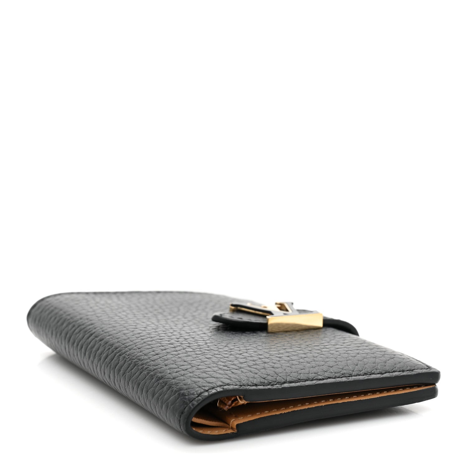 Louis Vuitton Taurillon Capucines Vertical Compact Wallet Black 4 of 10