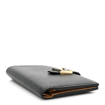 Louis Vuitton Taurillon Capucines Vertical Compact Wallet Black 4 of 10