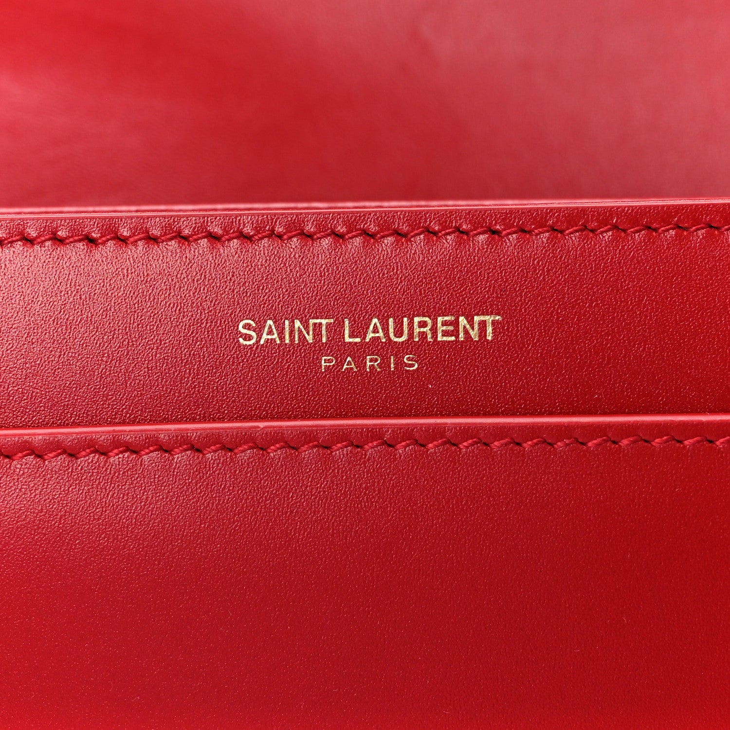 Saint Laurent Smooth Calfskin Le Maillon Satchel Rouge Eros 7 of 12