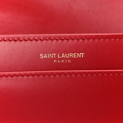 Saint Laurent Smooth Calfskin Le Maillon Satchel Rouge Eros 7 of 12