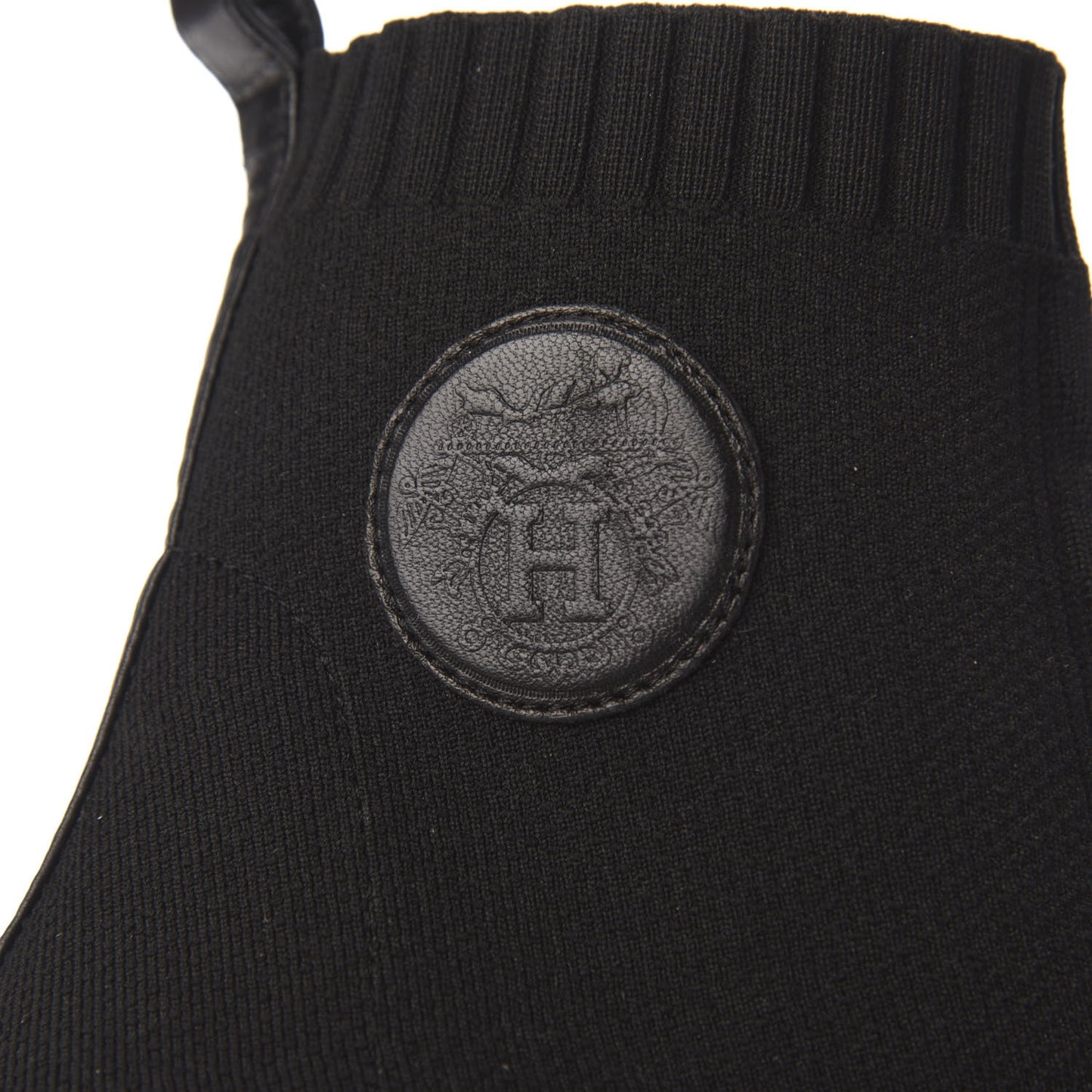 Knit Calfskin Volver Ankle Boots 36.5.5 Black