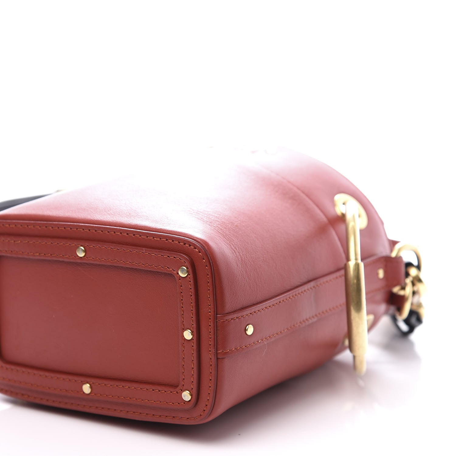 Chloe Smooth Calfskin Mini Roy Bucket Bag Earthy Red 9 of 12