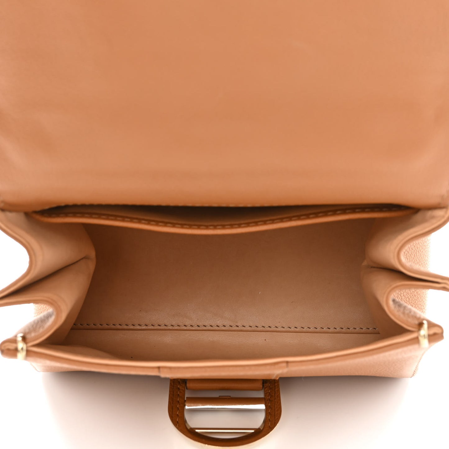 Grained Calfskin Mini Brillant Satchel Natural